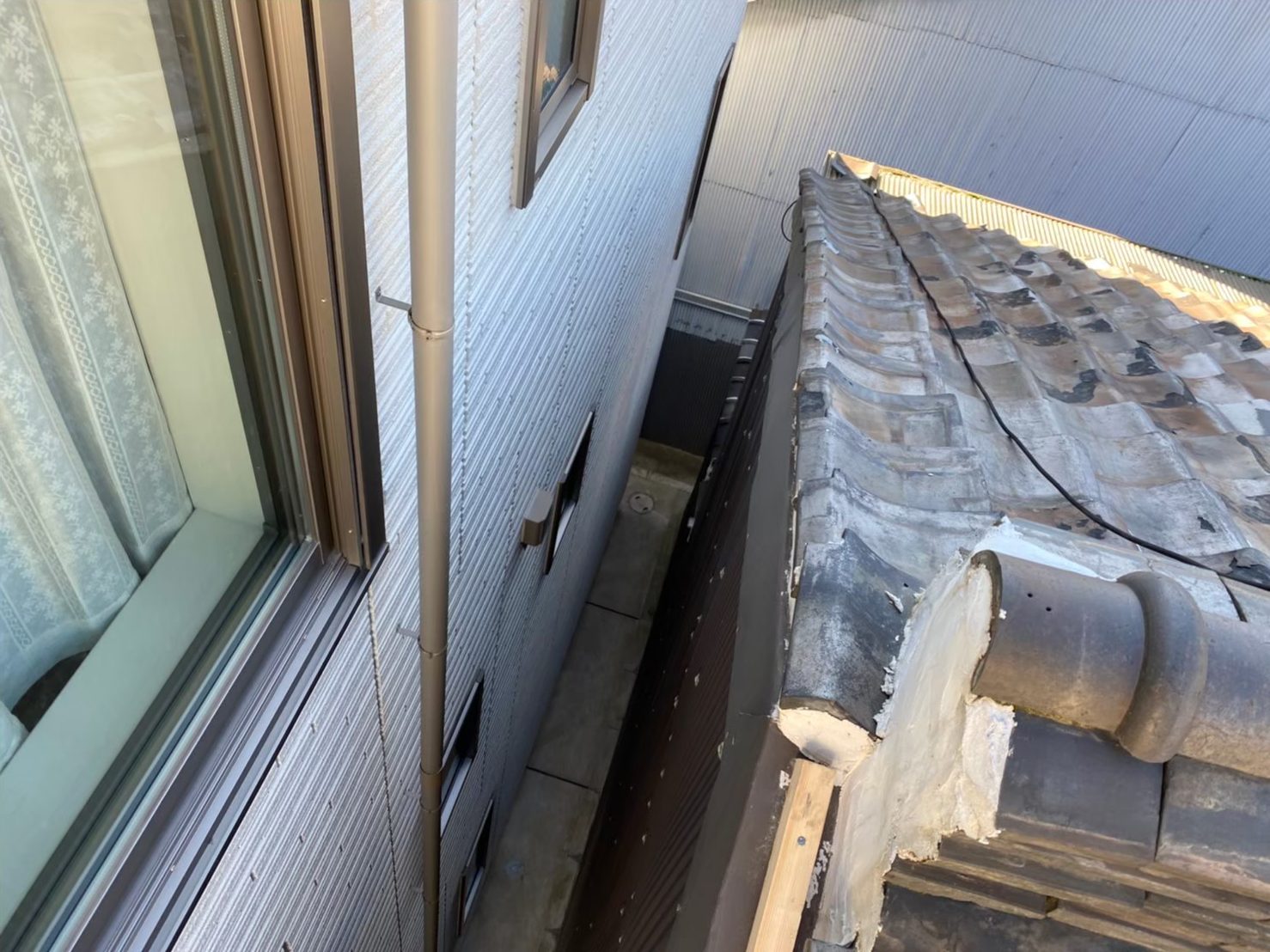 築34年和瓦屋根湿式工法